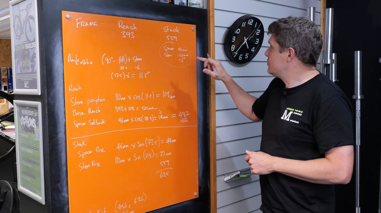 Calculate your handlebar position relative to frame reach and stack